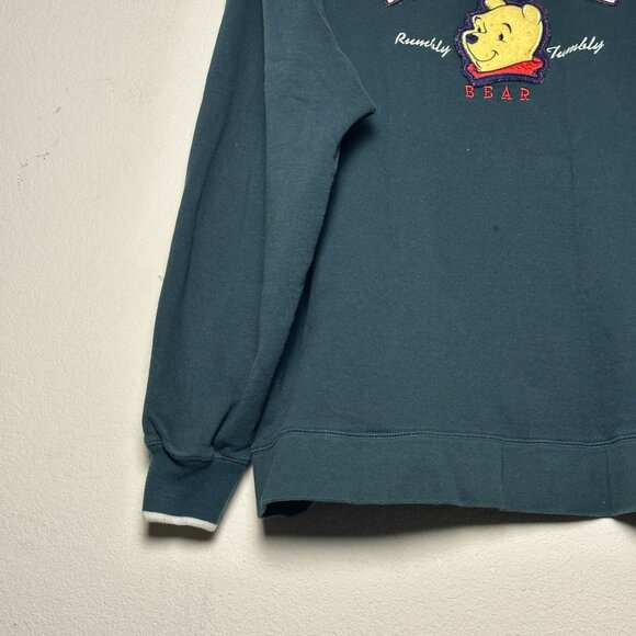Official The Disney Store Teal Retro Sweater Men 2XL Winnie The Pooh Crew Neck - Picture 8 of 12